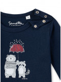 Sanetta Kidswear Langarmshirt Bär mit Regenschirm