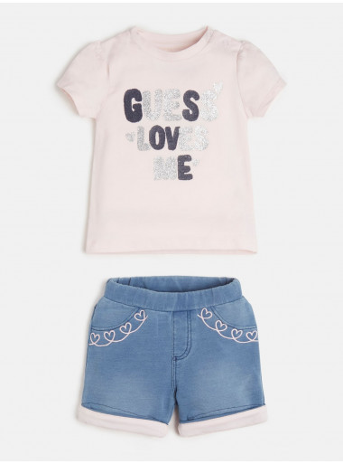 Guess T-Shirt+Shorts Set Loves me